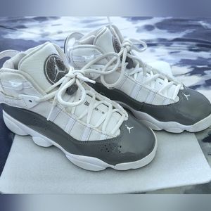 Jordan 6 Rings Gray and White GS/Kids Size 5